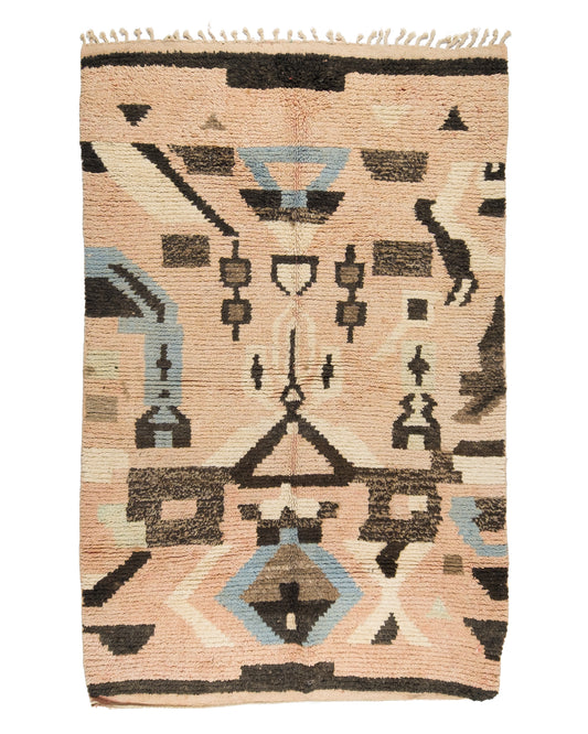 KHEIRA " 4,11 X 7,9 FT " / VINTAGE RUG